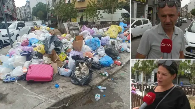 izmirde isci eylemleri bitti ama cop cilesi bitmedi her yer pislik icinde h4E5TDBA